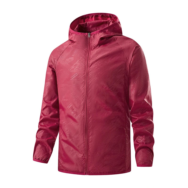 Men’S Women'S Hiking Jacket Waterproof Sun Protective Windbreaker Camping Climbing Rain Coat Unisex Portable Clothes