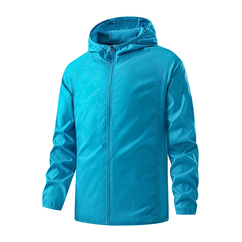 Men’S Women'S Hiking Jacket Waterproof Sun Protective Windbreaker Camping Climbing Rain Coat Unisex Portable Clothes