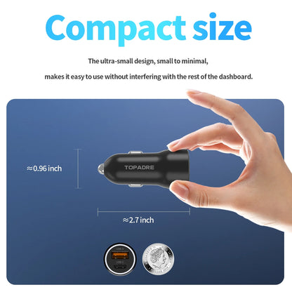 2-Pack 38W Dual-Port (USB-C&A) Car Charger Compatible with Iphone/Ipad/Samsung Series (Black)