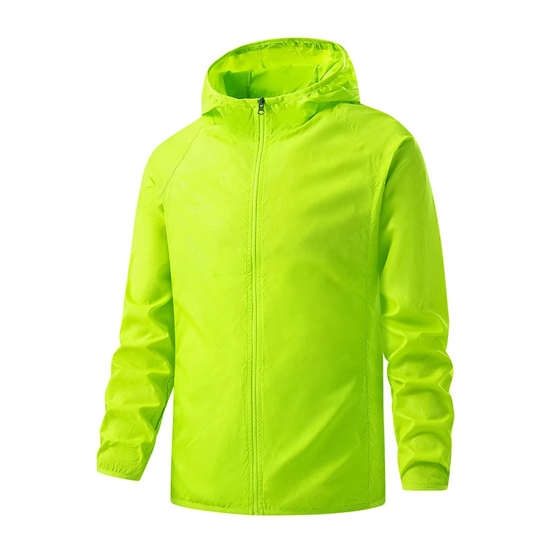Men’S Women'S Hiking Jacket Waterproof Sun Protective Windbreaker Camping Climbing Rain Coat Unisex Portable Clothes