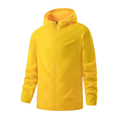 Men’S Women'S Hiking Jacket Waterproof Sun Protective Windbreaker Camping Climbing Rain Coat Unisex Portable Clothes