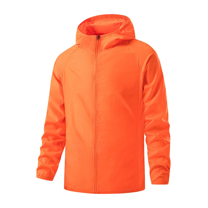 Men’S Women'S Hiking Jacket Waterproof Sun Protective Windbreaker Camping Climbing Rain Coat Unisex Portable Clothes