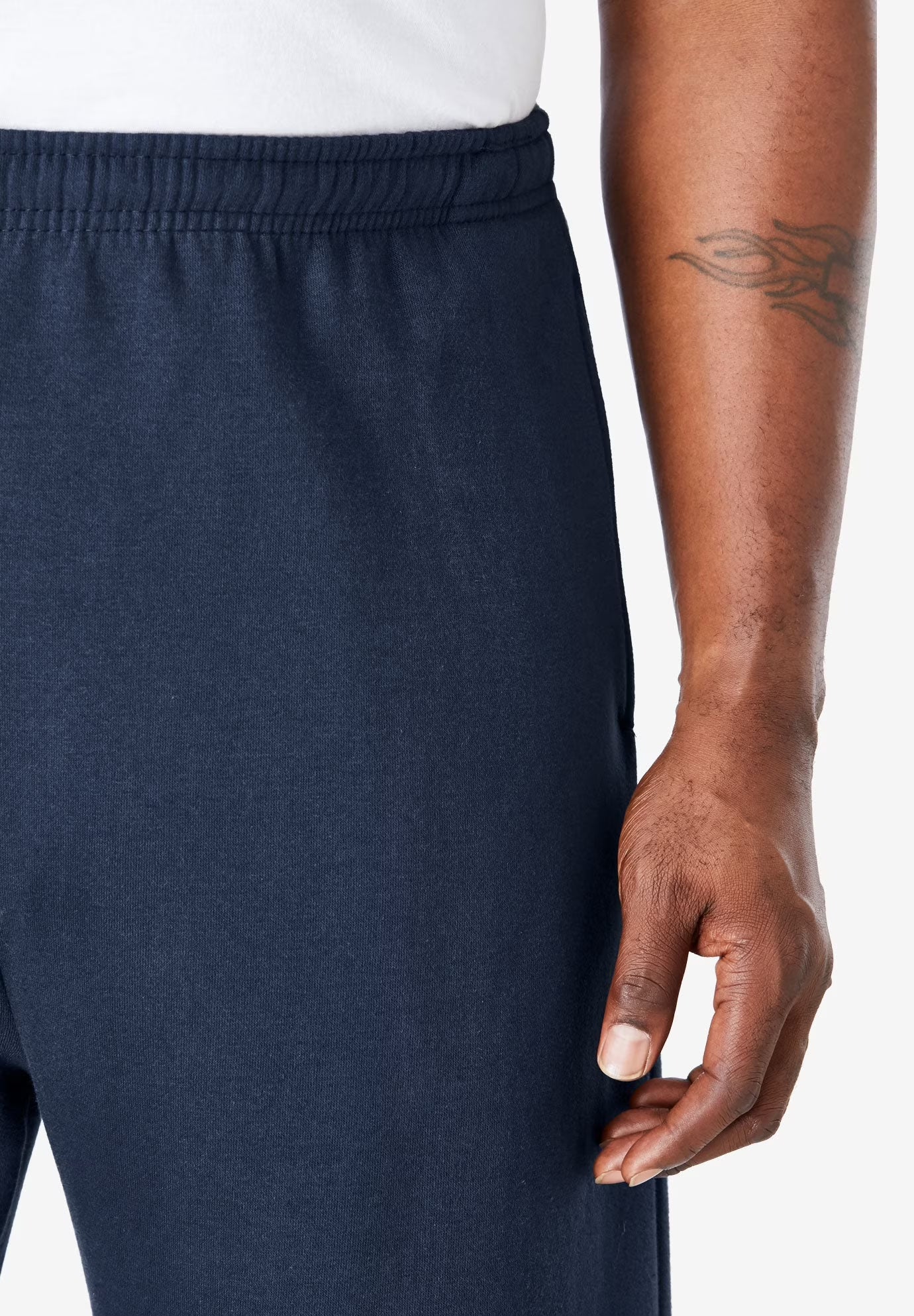 Men'S Big & Tall Men’S Big & Tall Fleece Open-Bottom Sweatpants
