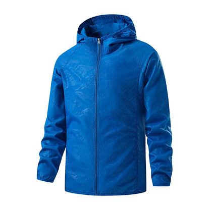 Men’S Women'S Hiking Jacket Waterproof Sun Protective Windbreaker Camping Climbing Rain Coat Unisex Portable Clothes