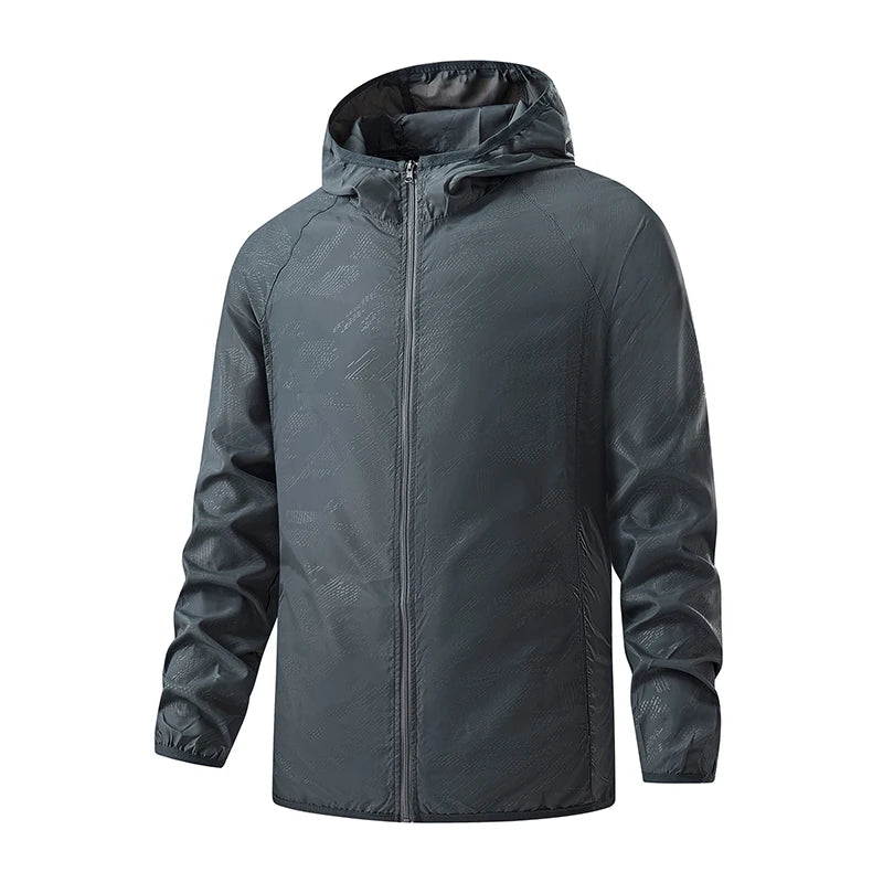 Men’S Women'S Hiking Jacket Waterproof Sun Protective Windbreaker Camping Climbing Rain Coat Unisex Portable Clothes
