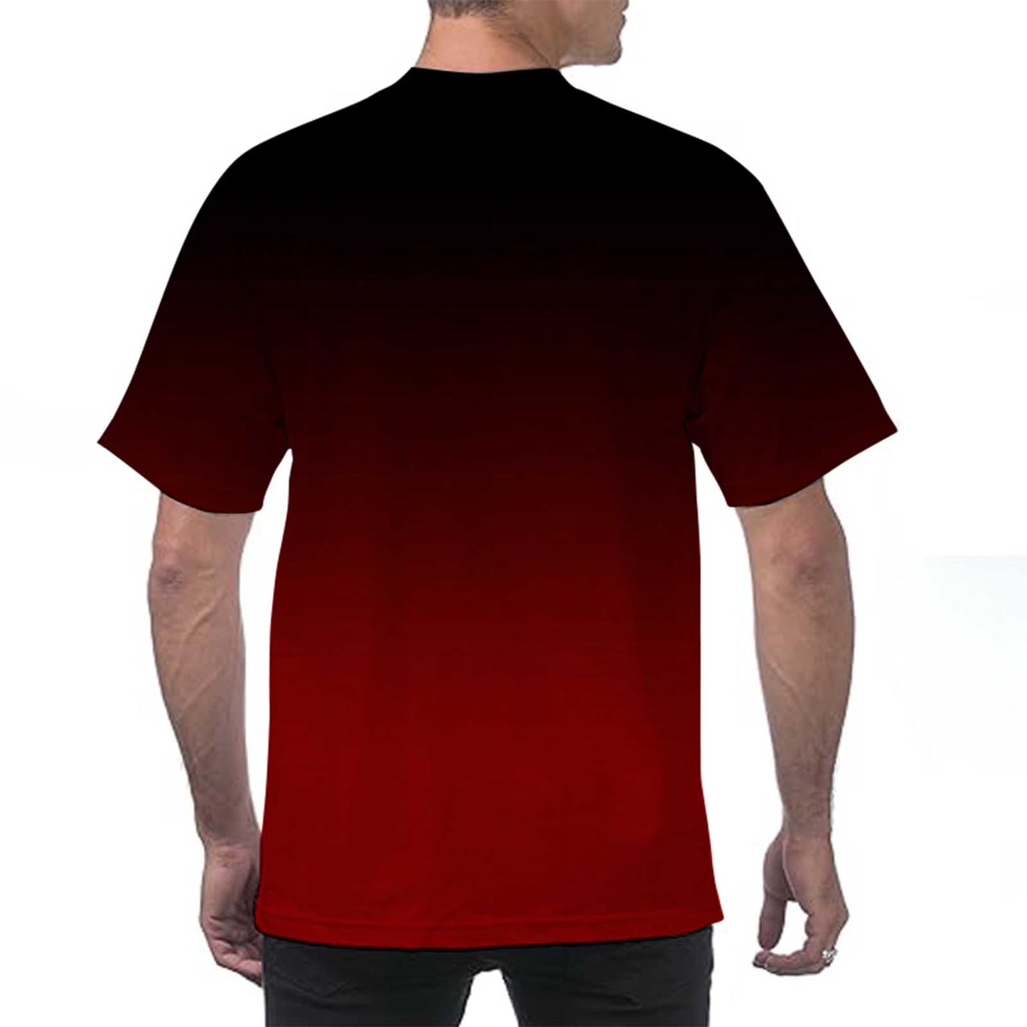 Summer Shirts for Men Black Short Sleeve Crew Neck Gradient T Shirt S-5XL Men’S Clothes under $7
