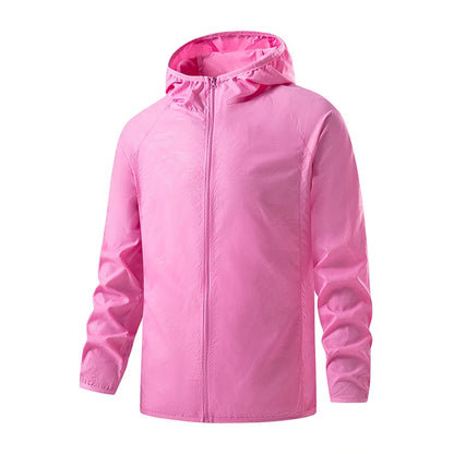Men’S Women'S Hiking Jacket Waterproof Sun Protective Windbreaker Camping Climbing Rain Coat Unisex Portable Clothes