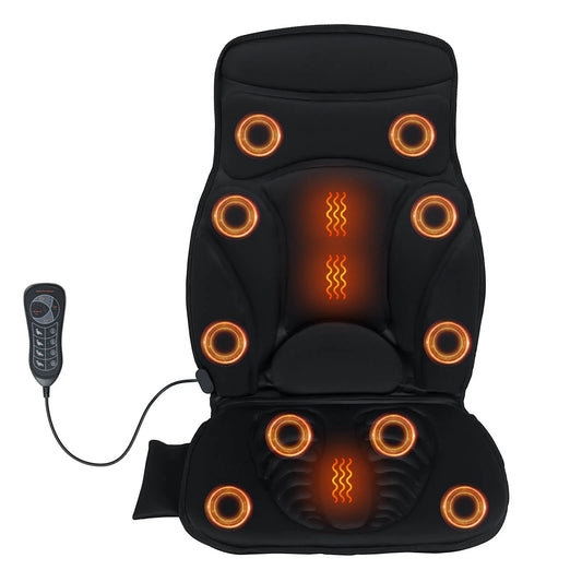 Back Massager Seat Cushion with Heat Electric Massage Chair Pad 3 Speeds