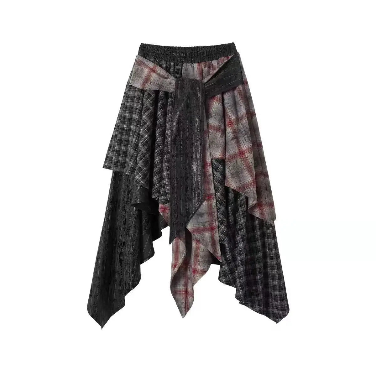 New in 2025 Irregular Cotton Patchwork Long Skirt for Women'S 2025 Fashion Mid Length Vintage Skirts Woman Clothes