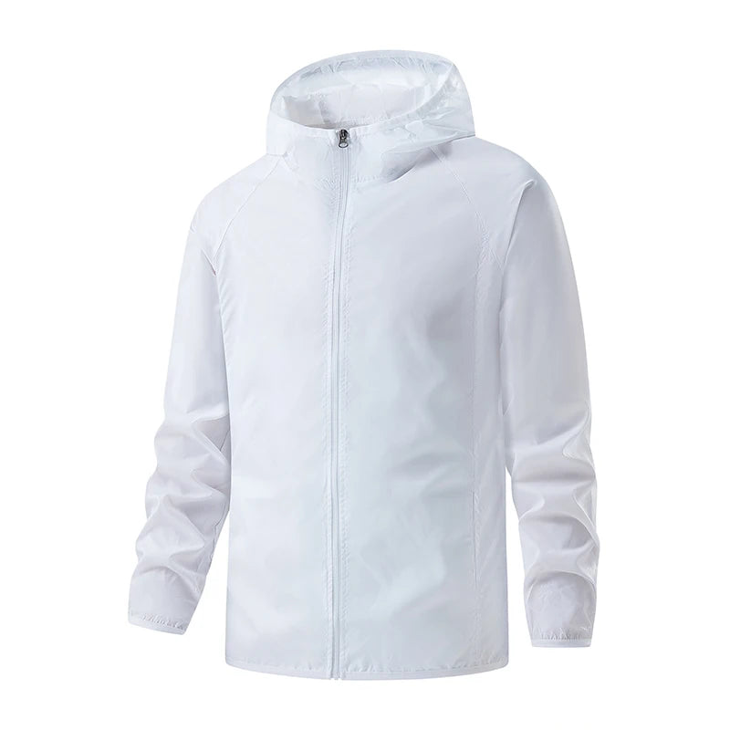 Men’S Women'S Hiking Jacket Waterproof Sun Protective Windbreaker Camping Climbing Rain Coat Unisex Portable Clothes