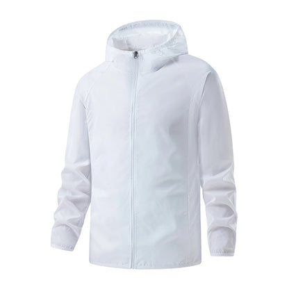 Men’S Women'S Hiking Jacket Waterproof Sun Protective Windbreaker Camping Climbing Rain Coat Unisex Portable Clothes